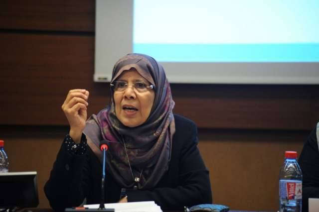 حورية مشهور هي وزيرة حقوق الإنسان في حكومة الوفاق الوطني 
