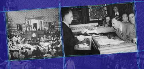 ثلاث أوراق ألغيت في انتخابات سوريا عام 1955، كانت إحداها باسم نوري السعيد