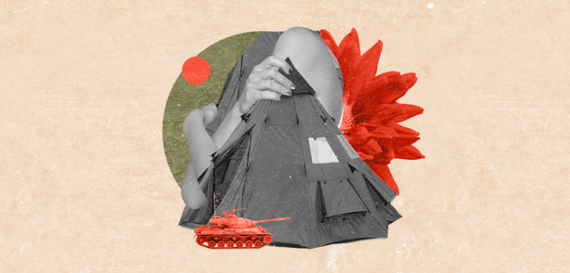 “I was forced to tear cloth from a tent when I got my period”: The war that humiliated women