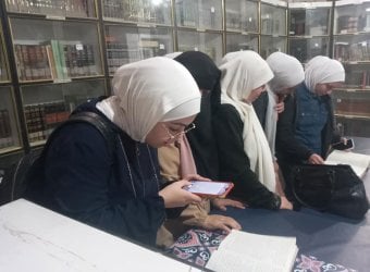 مكتبة الجامع العمري قبل حرب الإبادة مكتبة الجامع العمري قبل حرب الإبادة