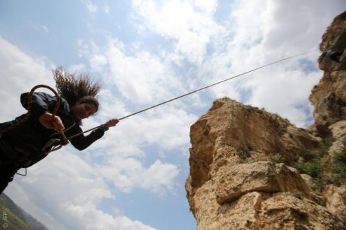 رياضة تسلق الصخور أصبحت متاحة للفلسطينين